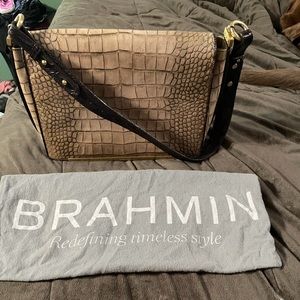 Brahmin Hudson.  NWOT Taupe/Sienna in color. Zipper with magnetic closure